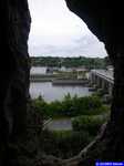 040-120814 1526: Vue sur la Meuse en sortant de la grotte.